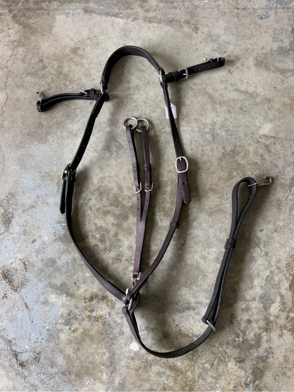 Amish made brown leather/breastplate used SOFT SUPPLE LEATHER